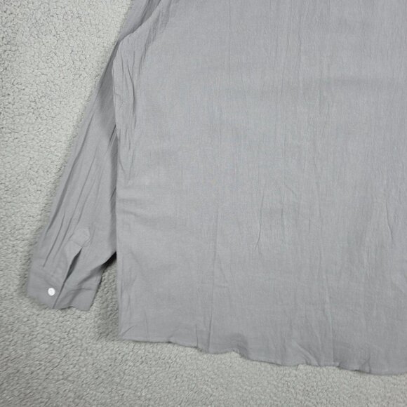 Duku Shirt Mens Size 3XL Gray Textured Linen Blend Button Down Regular Fit NWT - Picture 8 of 14